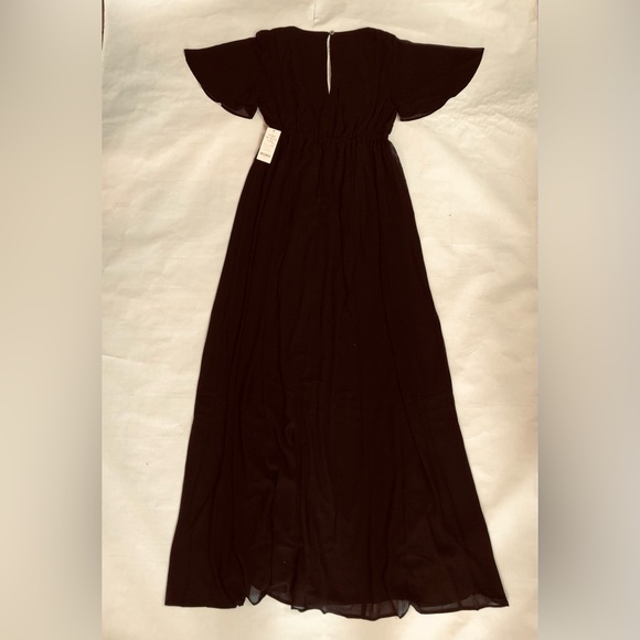 Show Me Your Mumu Bridesmaid NWT Emily Black Chiffon Maxi Dress Size Small - Picture 2 of 6